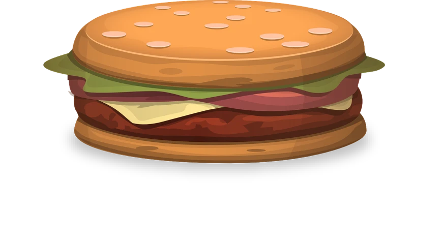 an illustration of a cheeseburger hamburger