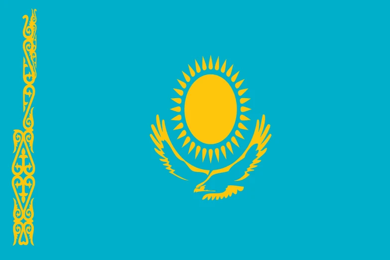 the flag of the state of kazakhstan