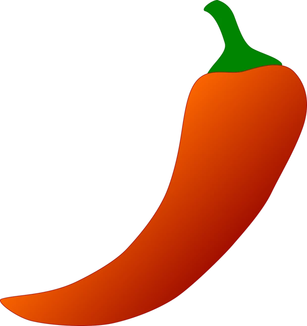 a red pepper with an green tip