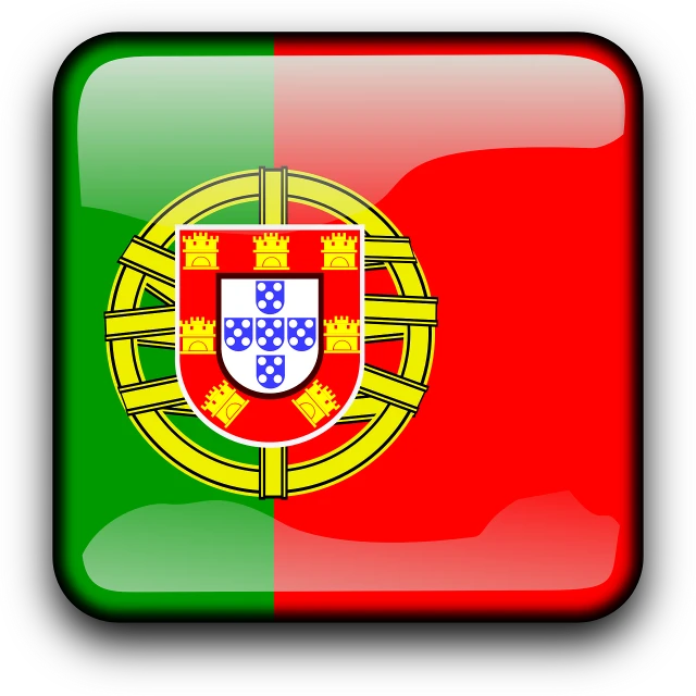 the portugal flag on a square icon