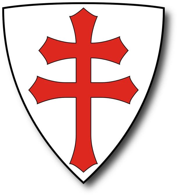 a shield with a cross is an important symbol of the church