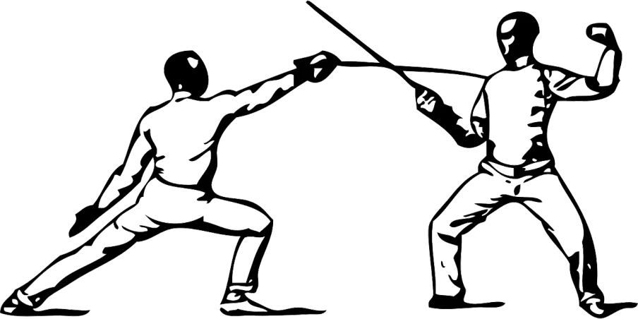 an outline of two people playing with a frisbee