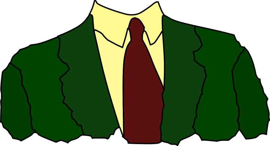 a close - up picture of the shirt and tie in front of a green jacket