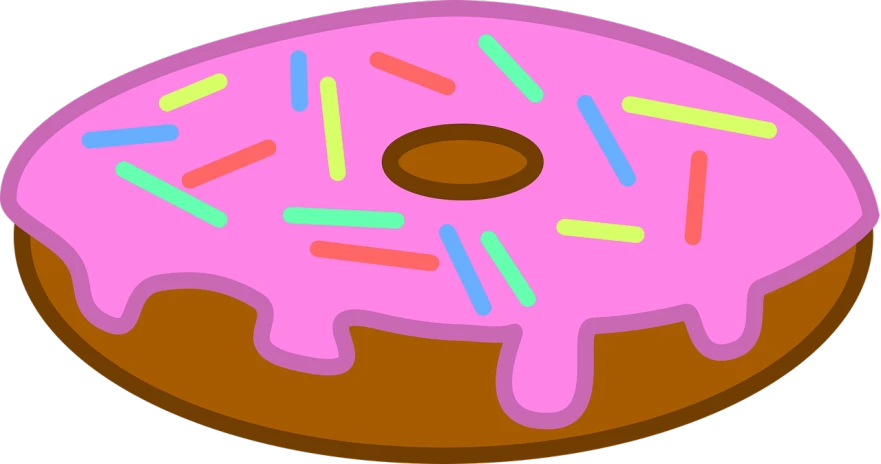 a sprinkled doughnut with colorful candies