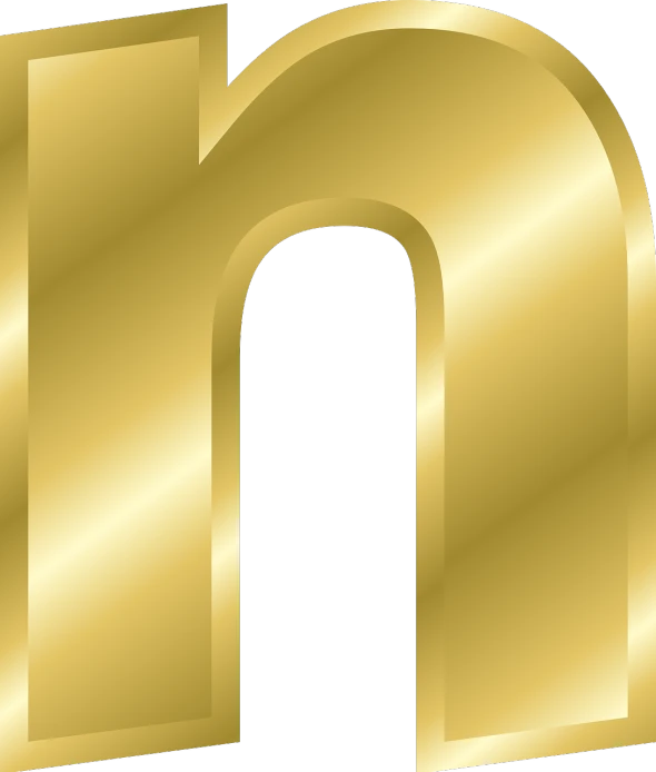 gold metallic letter with the letter q