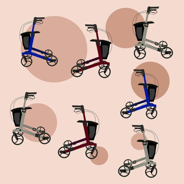 an illustration showing a small child's tricycle