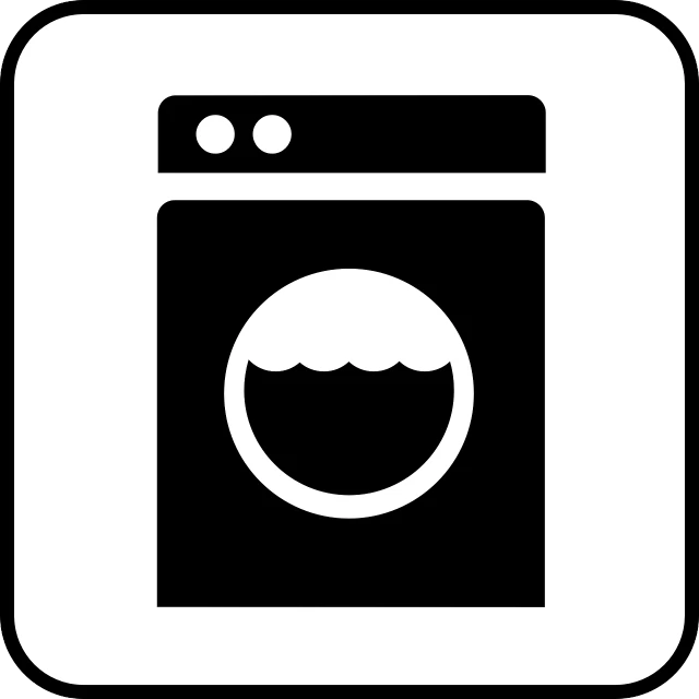 the washing machine icon is shown