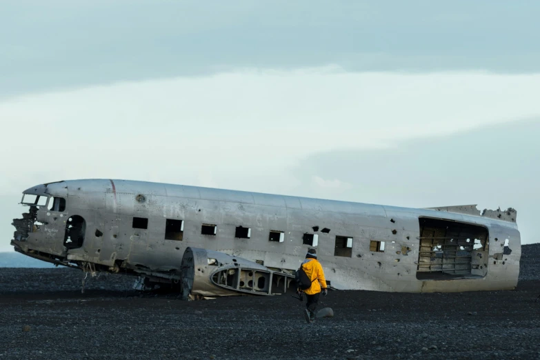 there is an old airplane that was in the middle of nowhere