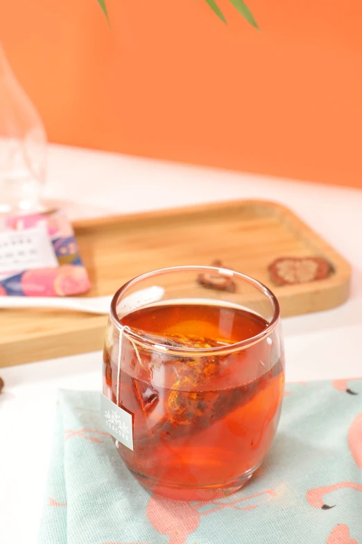 iced and iced tea in a clear glass cup