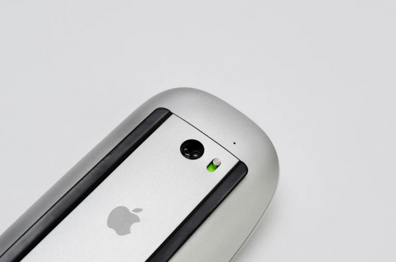 a closeup of an ipod with a chrome frame