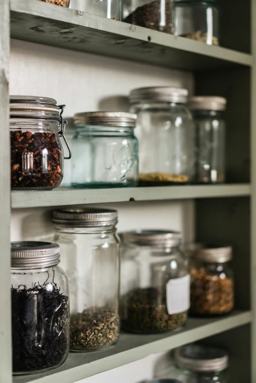 this is a lot of food on a shelves