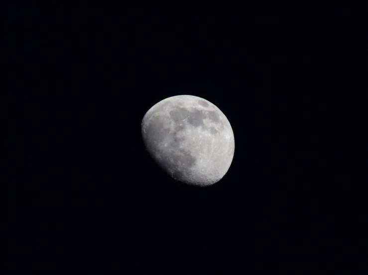 the view of a half - moon with black background