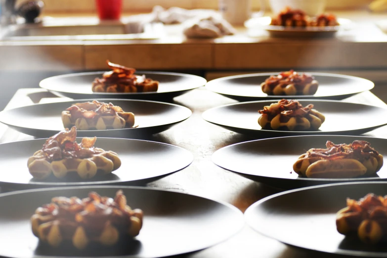 plates with some different types of food on them