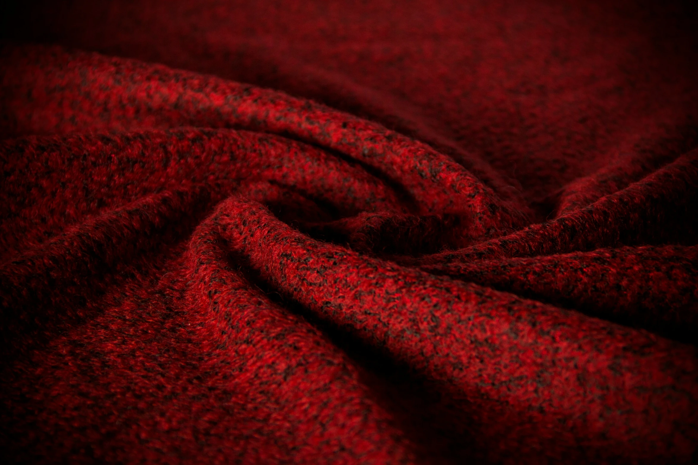 dark red fabric that is not very soft