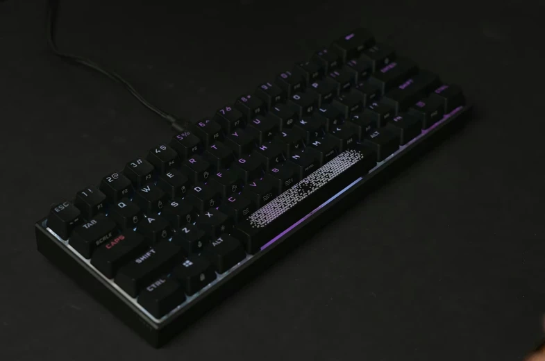 a close up s of the black mechanical keyboard