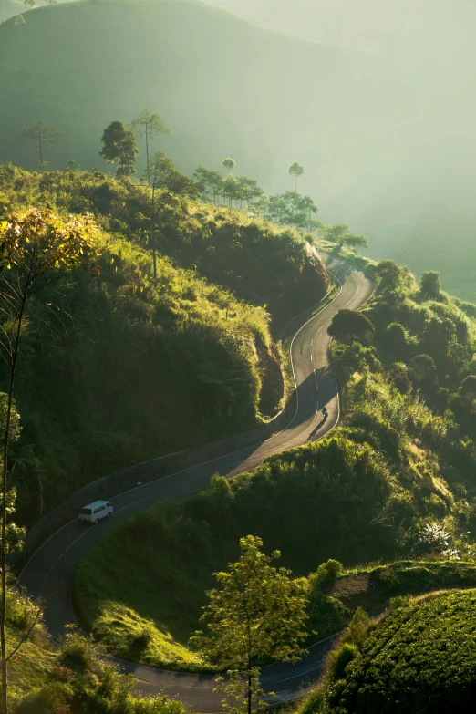 a winding hill that extends into the distance