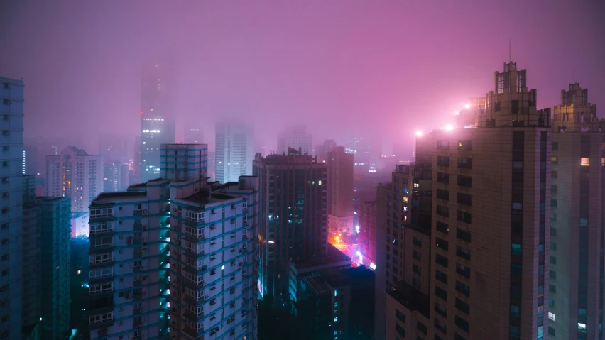 tall building near each other in an asian city