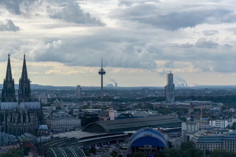 a po looking down at city streets and spires