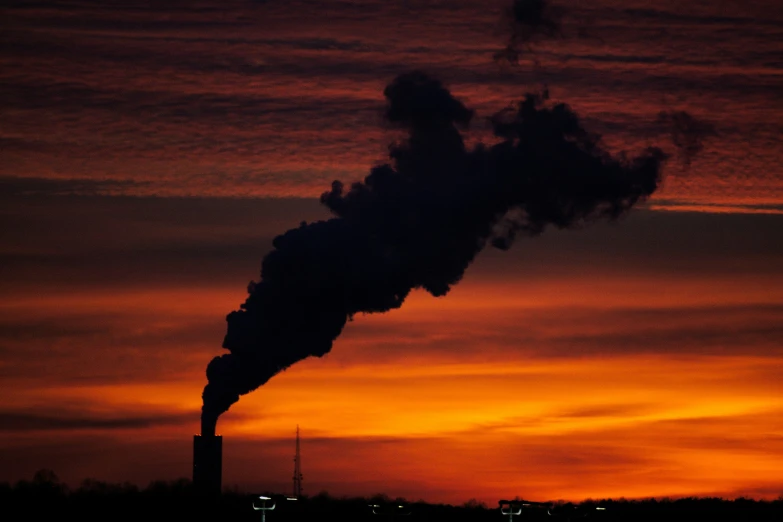 a huge pipe blowing into the air