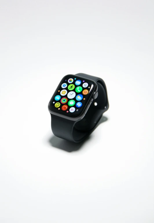 a multi - colored oned apple watch is on display