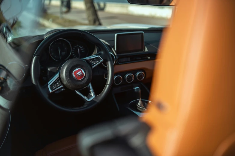 view of car dashboard from the front point of view