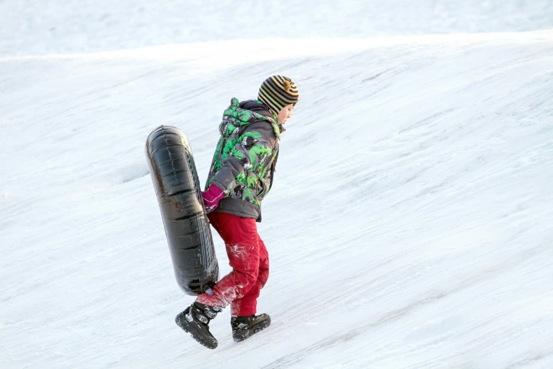 a person with some skis in the snow