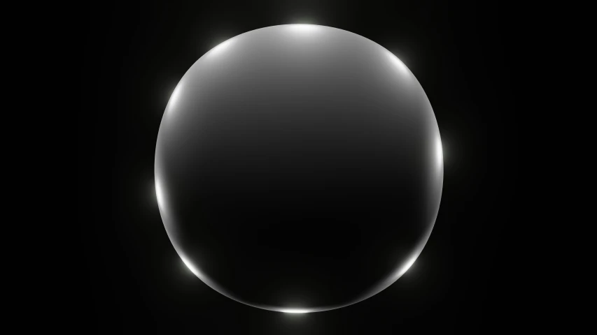 a black and white po of a big circle
