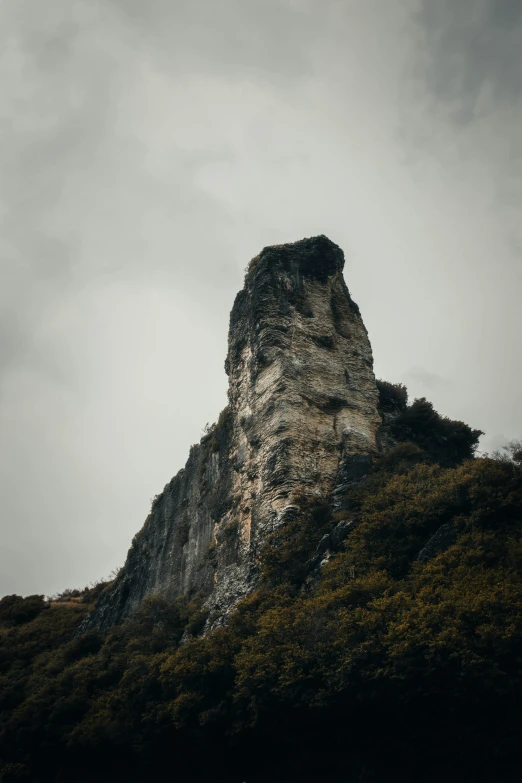 an image of a mountain top that is in the sky