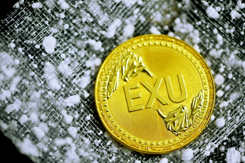 a gold bullion coin that reads eu