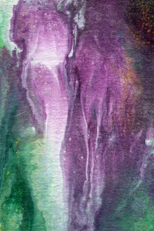 painting of purple and green marble on a sheet