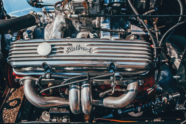 a close up view of a motorcycle engine