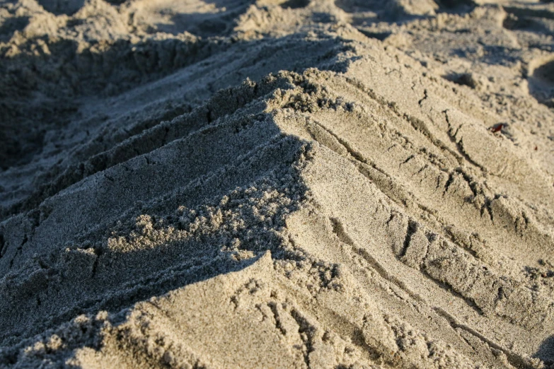 the texture of a sandcastle made with little birds