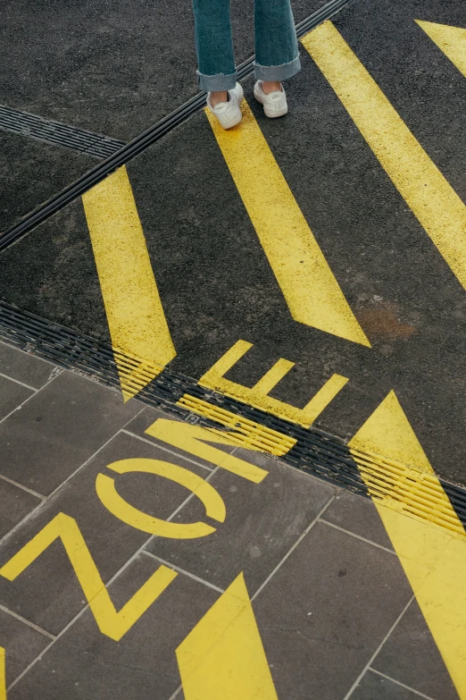 the yellow diagonal stripe is indicating that the street is not on