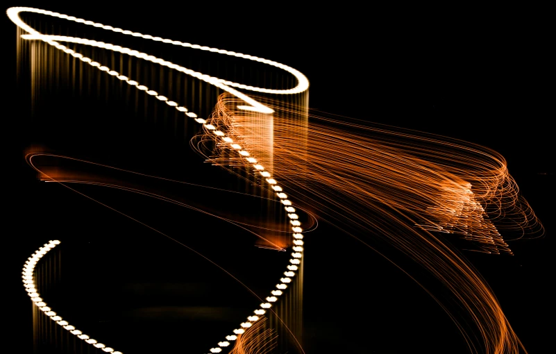 blurred motion pograph of the road that runs beside a bridge