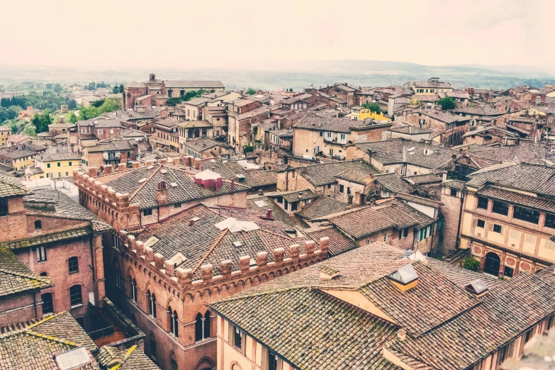 a group of roofs in an old italian town