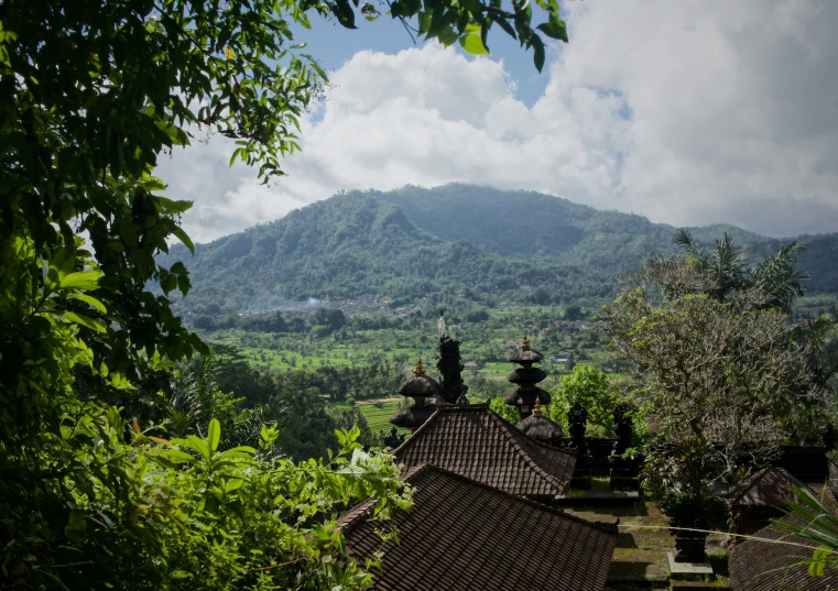 a beautiful view of a mountain top, from above