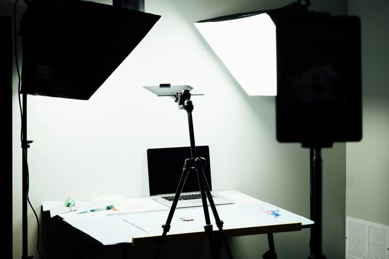 an empty studio is pographed by one pographer