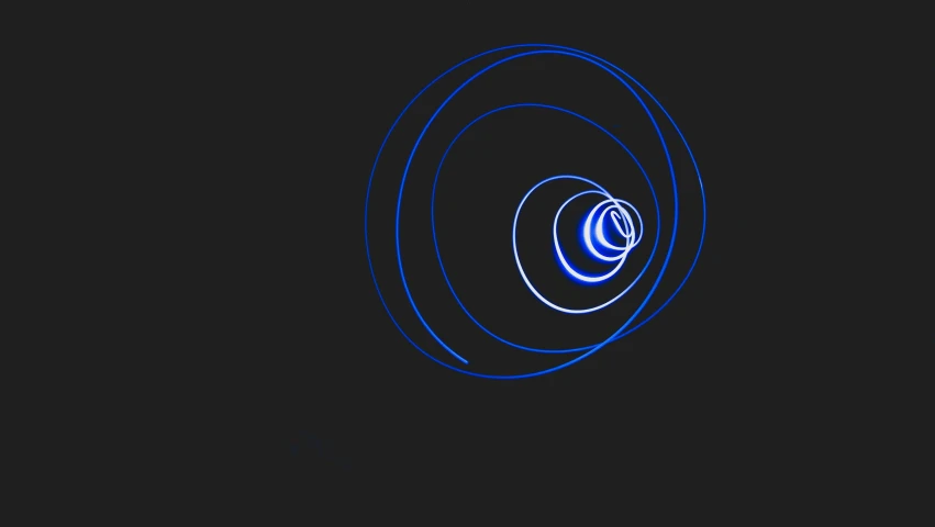 an abstract pograph with blue circles on a dark background