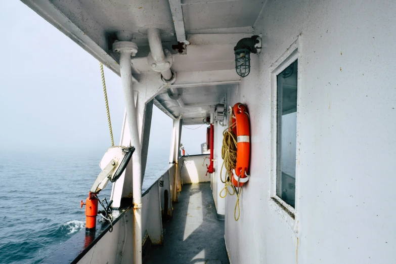 the view from the inside of the boat from the deck