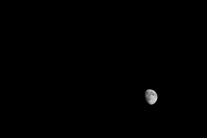 the moon in the night sky, viewed from earth