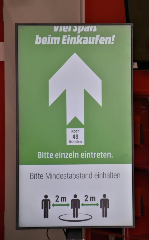 sign in german describing the direction of traffic