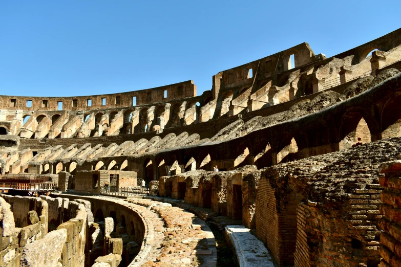 the walls and roof of the old roman city