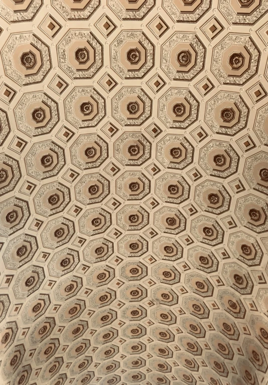 there is an abstract pattern in the ceiling