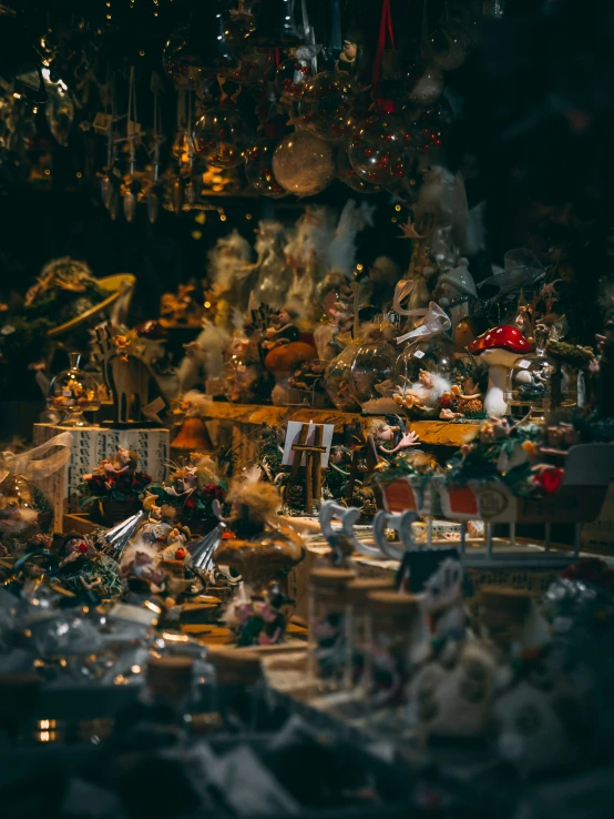 a store display with some teddy bears and other items