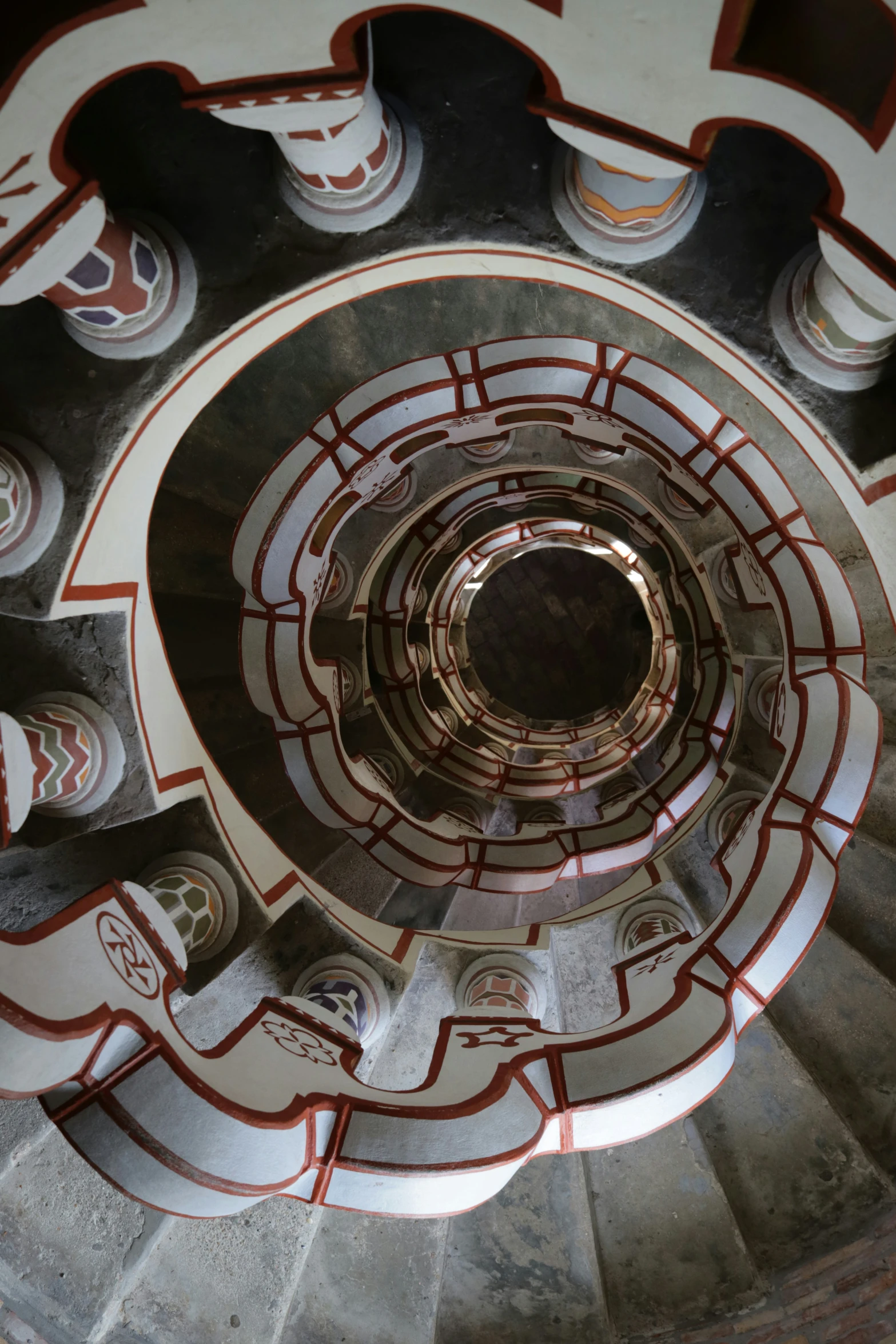 spiral stairs in an old building in the country