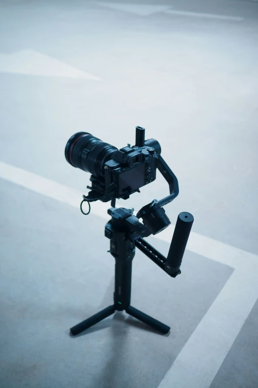 a camera is sitting on top of a tripod