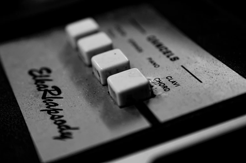 a computer keyboard with six white ons