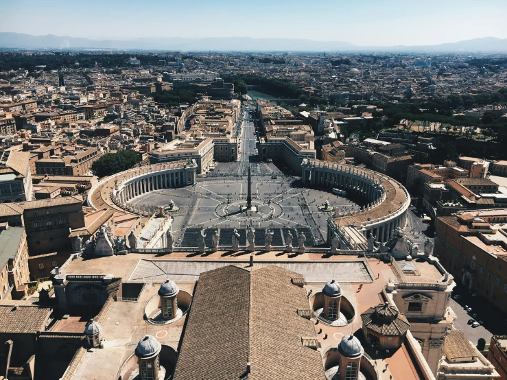 this is the cityscape of rome with all its walls and spires