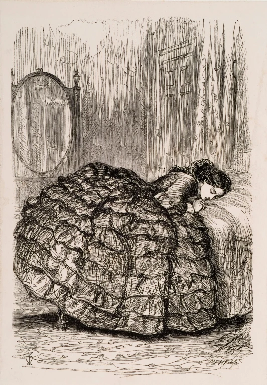 a black and white drawing of a woman wrapped in a turtle