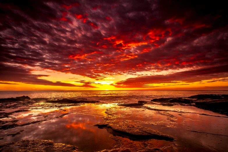 a large body of water under a cloudy sky